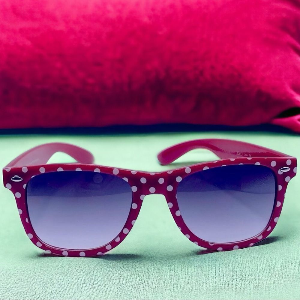 Retro Rewind Red with White Polka Dot Sunglasses